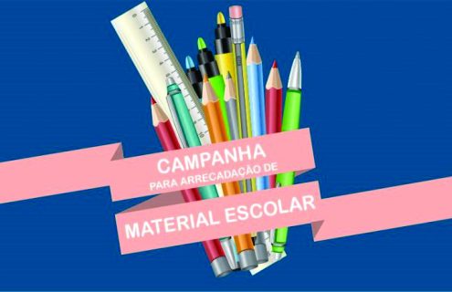 Campanha de arrecadação de material escolar