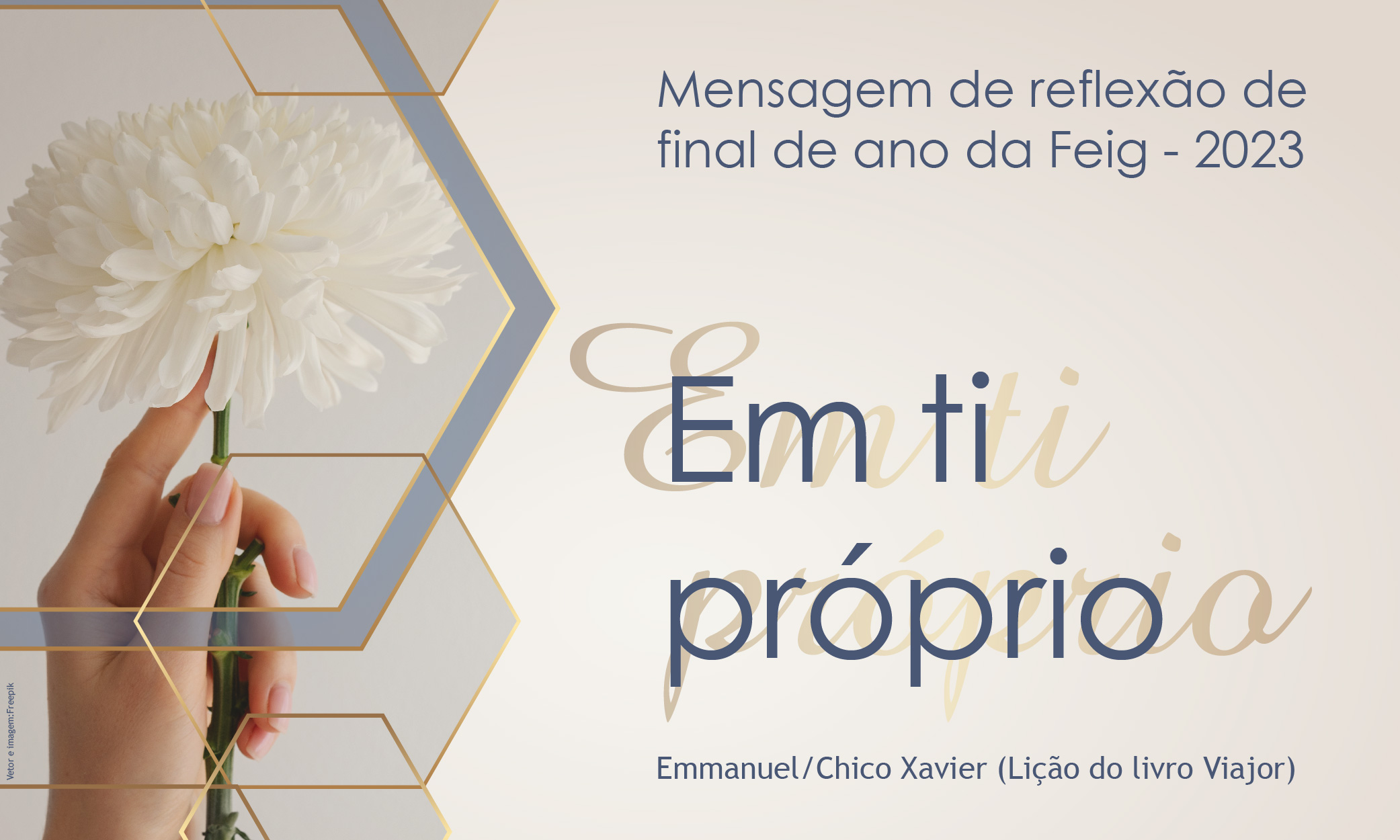 Conheça a mensagem escolhida para reflexão de final de ano da Feig